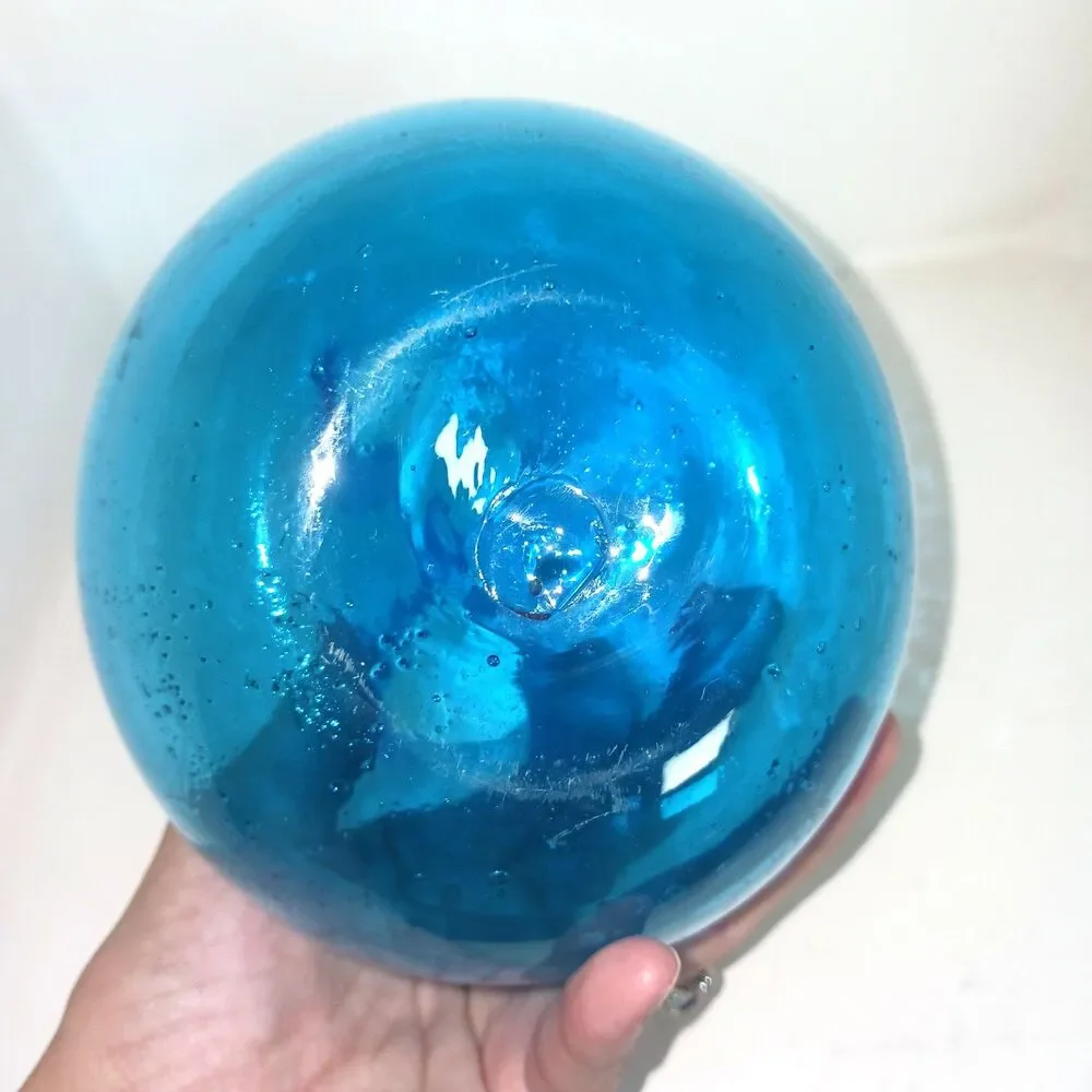 Vintage Blue Blenko 39 Pinched Ivy Bud Vase Mid Century Hand Blown Art Glass